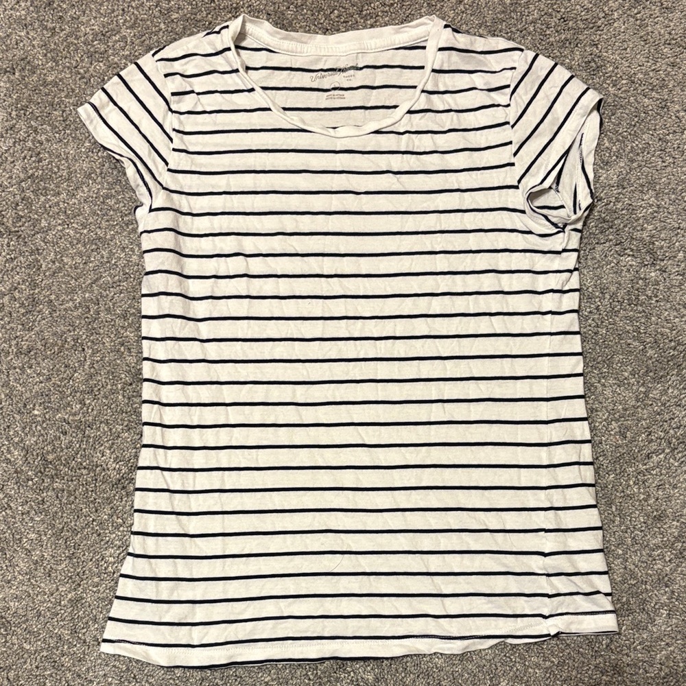 Universal Thread Black and White Striped Tee